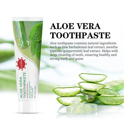 Aloe Vera Toothpaste Deep Cleaning Freshens The Mouth Removes Yellow Teeth Stain Bad Breath Teeth Care Product Natural Formulas