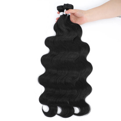 Gladys Body Wave Hair Bundles 26 Inch Soft Long Synthetic Body Wave Hair Weave White Grey  613 Blonde 100g Hair Extensions