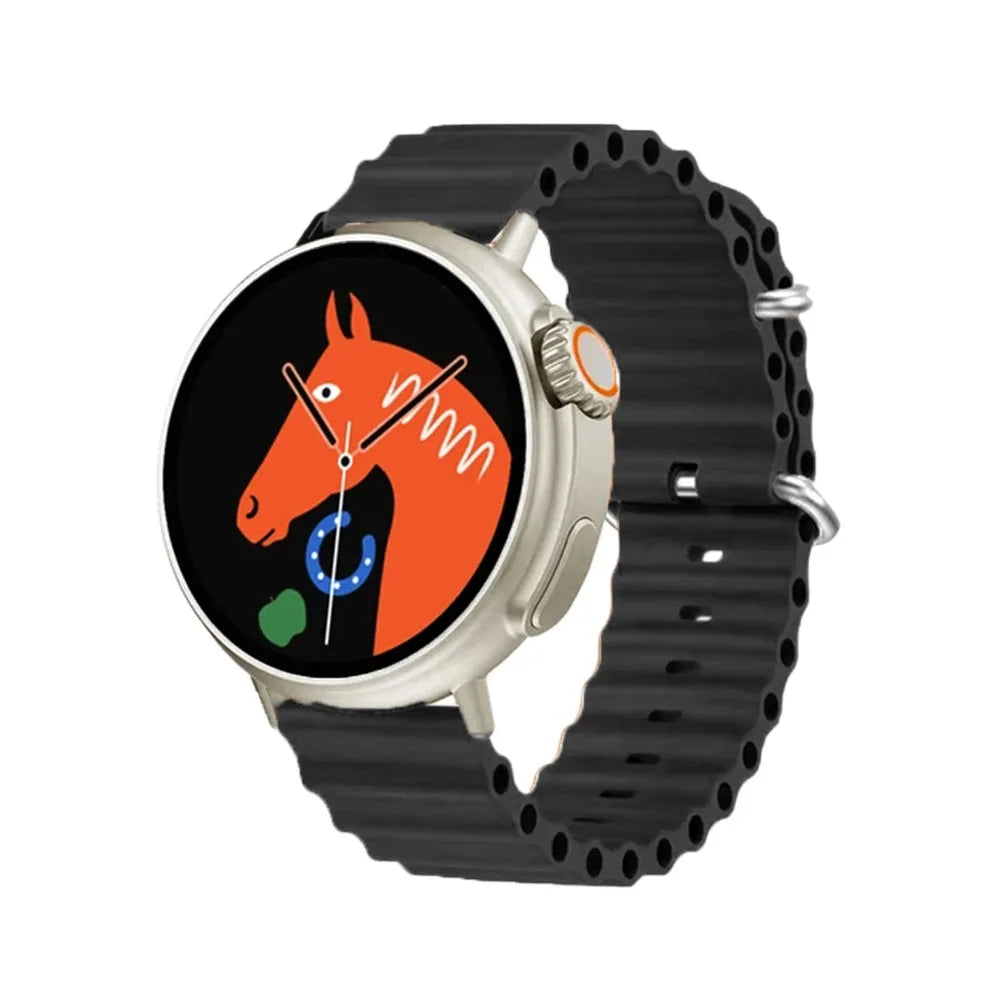 Smart Watch Round Full Touch Screen Bluetooth Call Message Reminder Sports Fitness Tracker for Women Men Android iOS Sport Watch