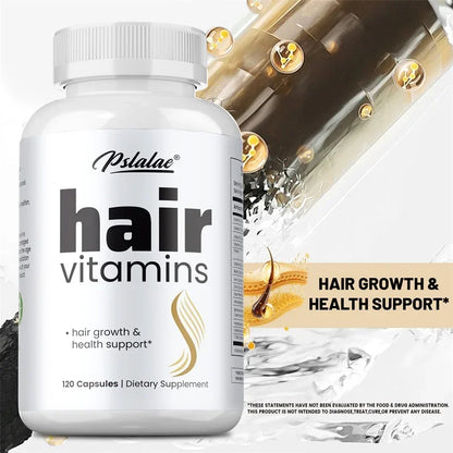 Hair Vitamins - Nourishes The Scalp, Antioxidant Protection, Promotes Natural Hair Growth and Immune Health, Non-GMO