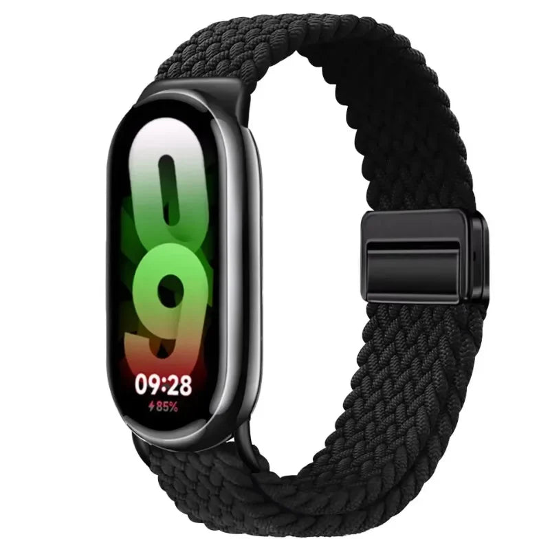 Adjustable Nylon Strap for Xiaomi Mi Band 10/9 Magnetic clasp bracelet Accessories for Xiaomi Mi Band 8/mi 9/10 Smart Watch Belt