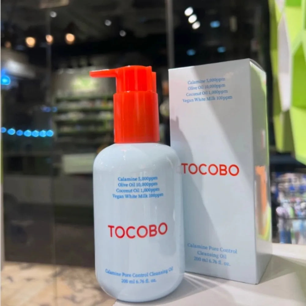 200ml Calamine Pore Cleansing Makeup Remover Oil Vegan White Milk Face Cleanser TOCOBO Korea Deep Efficient Facial Cleaning Tool