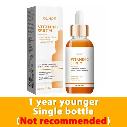Vitamin C Wrinkle Remover Face Serum Lifting Firming Fade Fine Lines Anti-aging Essence Whitening Brighten Nourish Skin Care
