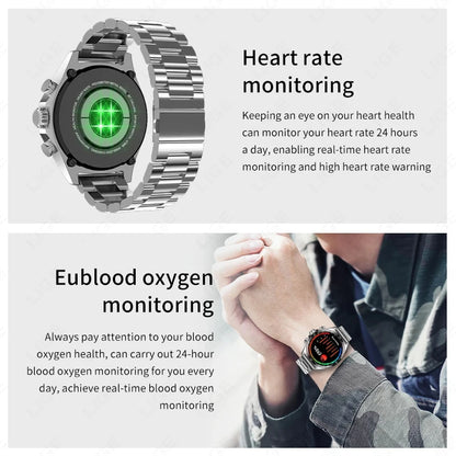 2024 New Outdoor Sports GPS Smart Watch Men Bluetooth Call Smartwatch Health Monitoring Compass IP68 Waterproof Watches Men