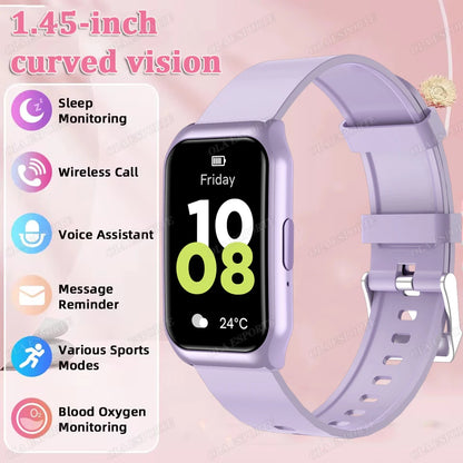 New Curved Screen Smart Watch 2025 For Health Watch Heart Rate Blood Oxygen/Pressure Sleep Monitor Sports Waterproof Smartwatch
