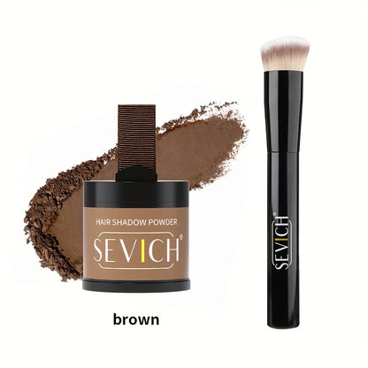 SEVICH Hairline Powder With Brush Black Root Cover Up Instant Waterproof Hairline Shadow Powder Hair Concealer Coverage Makeup