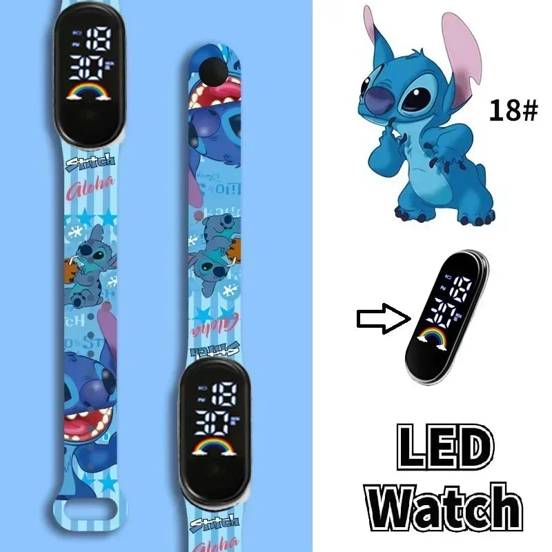 Stitch Children Watches Girls Waterproof Sport Touch Screen Watch for Women Waterproof Digital Clock Bracelet Gifts