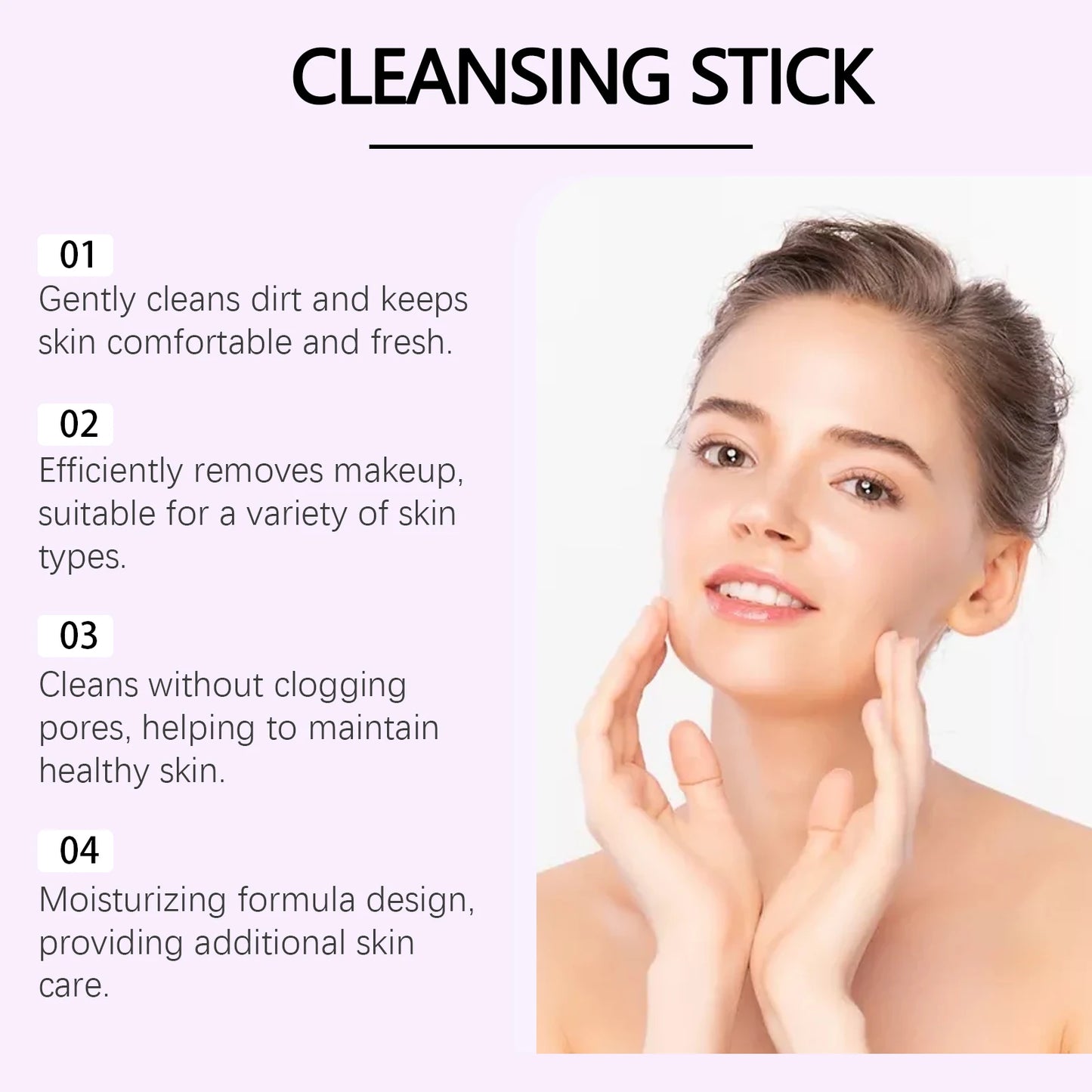 Makeup Remover Stick Cleansing Balm Gentle Lip Eye Makeup Travel Removes Pore Control Nourish Skin Refreshing Facial Cleanser