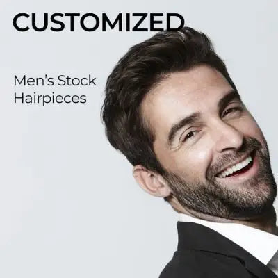 Human Hair Toupee For Men Thin Skin PU 8*10 Straight Hair Mens Wigs T4/613 Blonde Hair Replacement For Men Human Hair System