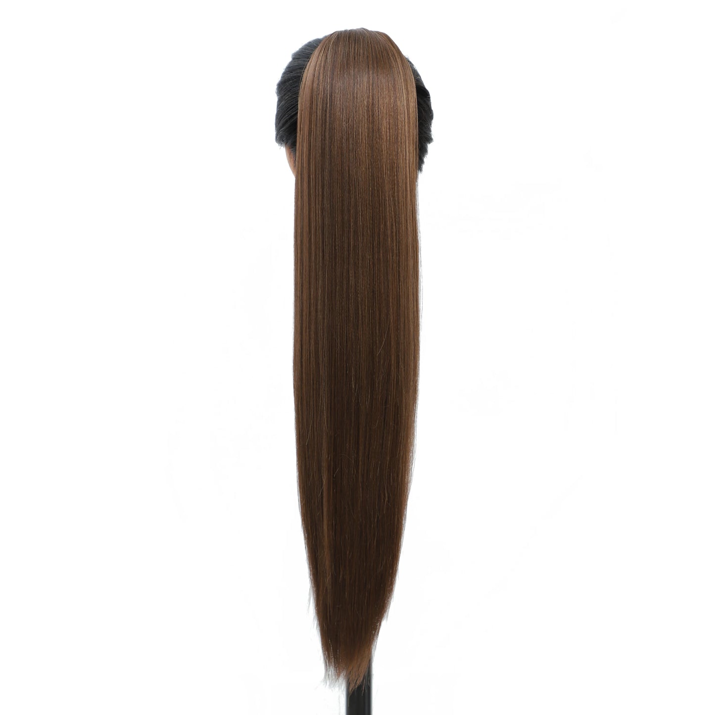 Straight Black Ponytail Blond 27/613 Hair Extensions With Clip Brown 28Inches Ombre Piano Color Heat Resistant Synthetic Hair
