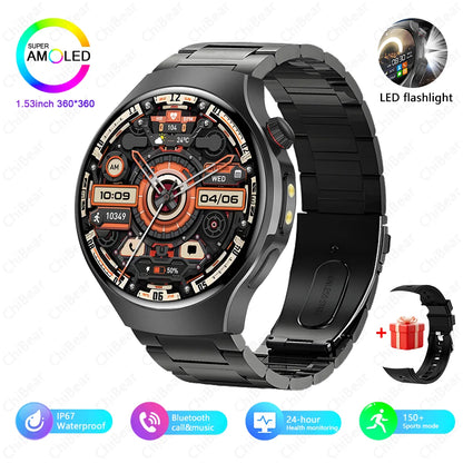 2025 New Outdoor GPS Sports Smart Watch Men AMOLED HD Screen Heart Rate Monitor For HUAWEI Bluetooth Call Waterproof Smartwatch