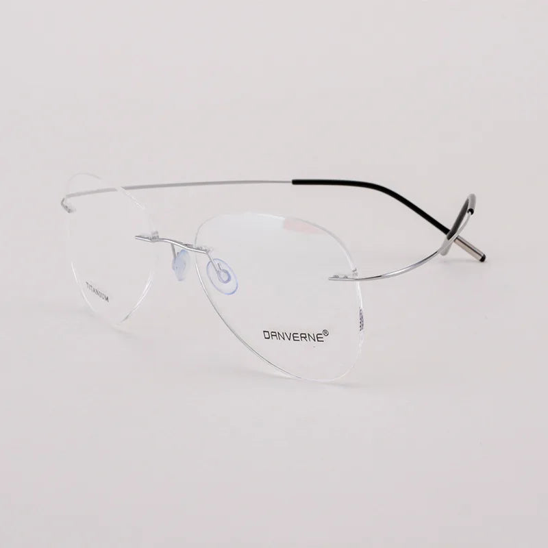 BCLEAR Titanium Alloy Glasses Frame Men 2022 New Women Rimless Prescription Pilot Eyeglasses Myopia Optical European Eyewear