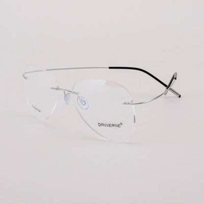BCLEAR Titanium Alloy Glasses Frame Men 2022 New Women Rimless Prescription Pilot Eyeglasses Myopia Optical European Eyewear