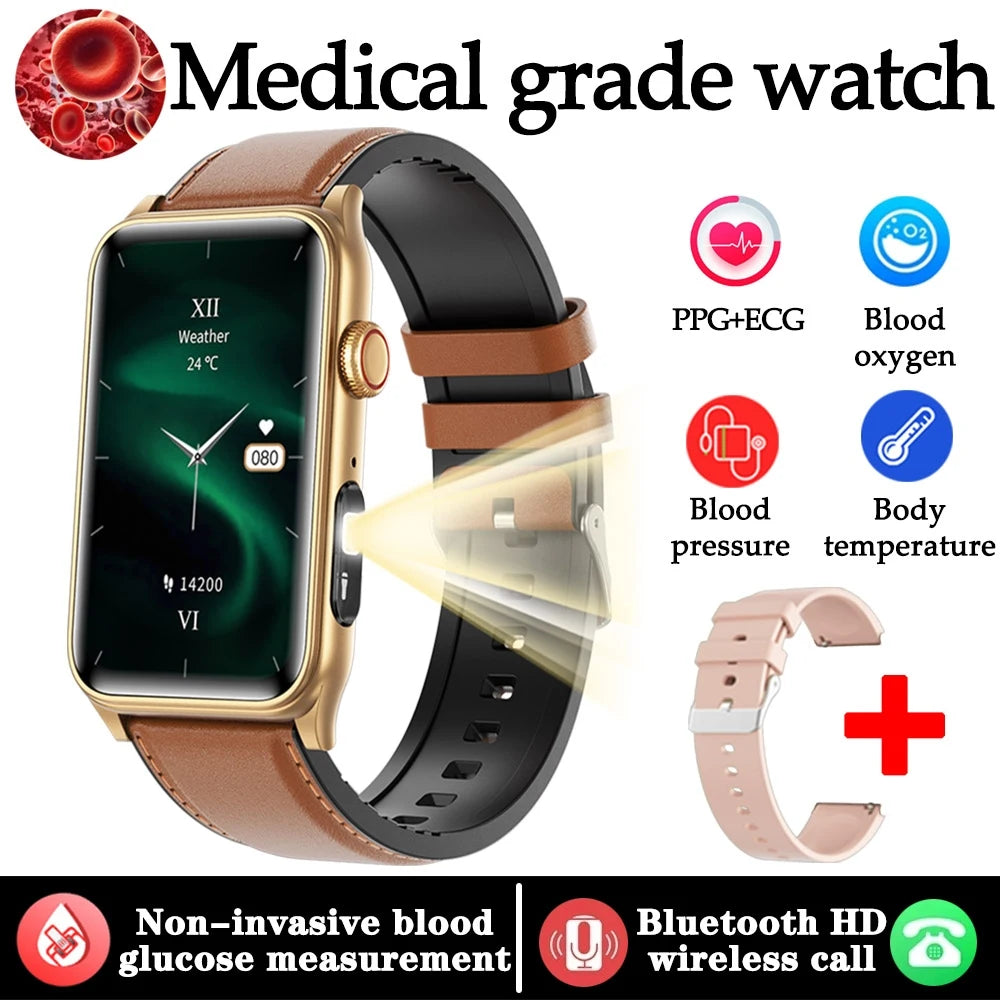 2025 New Medical Grade Health Monitoring Smartwatch Blood Oxygen Blood Pressure BT Call Women's Health smart Watch
