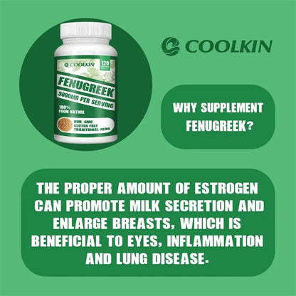 Fenugreek Capsules - for Hair Care and Breast Milk Supply, Weight Management