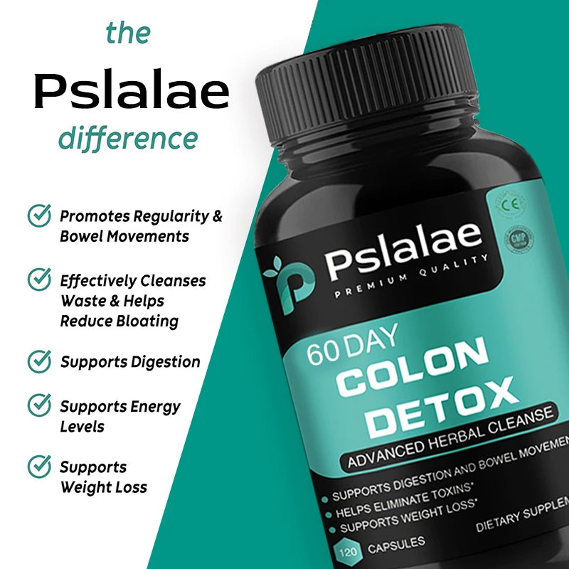 60-Day Colon Detox - Intestinal Health, Colon Cleansing & Detoxification, Promotes Bowel Movements