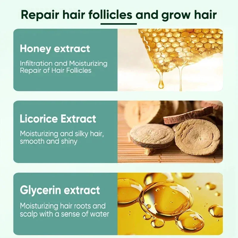 Hair Growth Essential Oil Prevent Baldness Regrowth Strengthening Oil Nourishing Treatment for Split Ends Dry Organics Hair Care