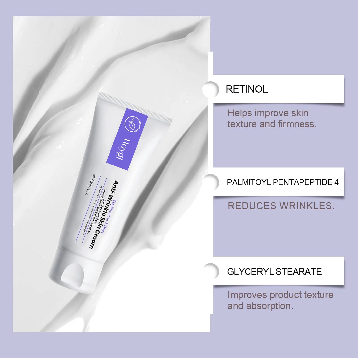 Retinol Anti Wrinkle Cream Pores Shrinking Gentle firming skin, fine pores, nourishing, softening and improving skin care cream
