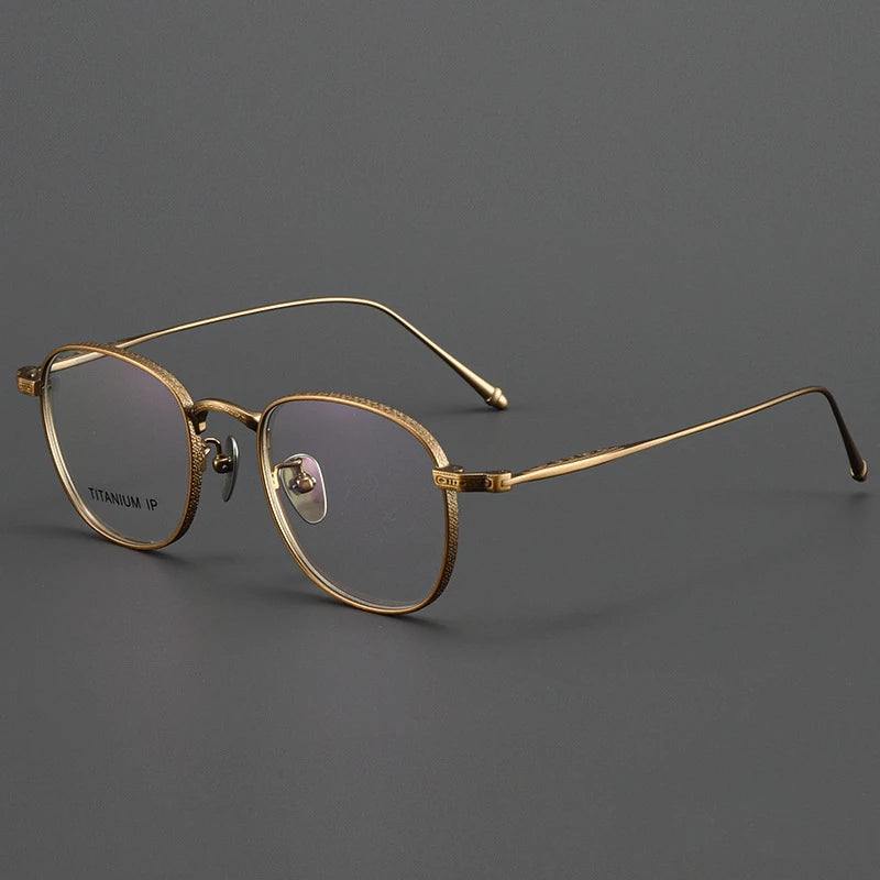 FIRADA Fashion Luxury Glasses Retro Comfortable Pure Titanium Eyewear Business Prescription Eyeglasses Frame Men Women M3090-C