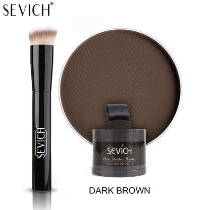 SEVICH Root Touch Up Hair Powder With Brush Hair Loss Concealer For Thinning Hair Women Men Root Cover Up Hairline Shadow Powder
