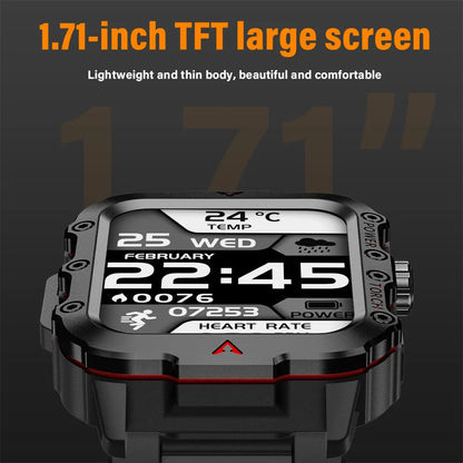 2025 Smart Watch For Android IOS Military Men ECG+PGG Flashlight Waterproof Outdoor Sport Tracker HD Bluetooth Call Smartwatch
