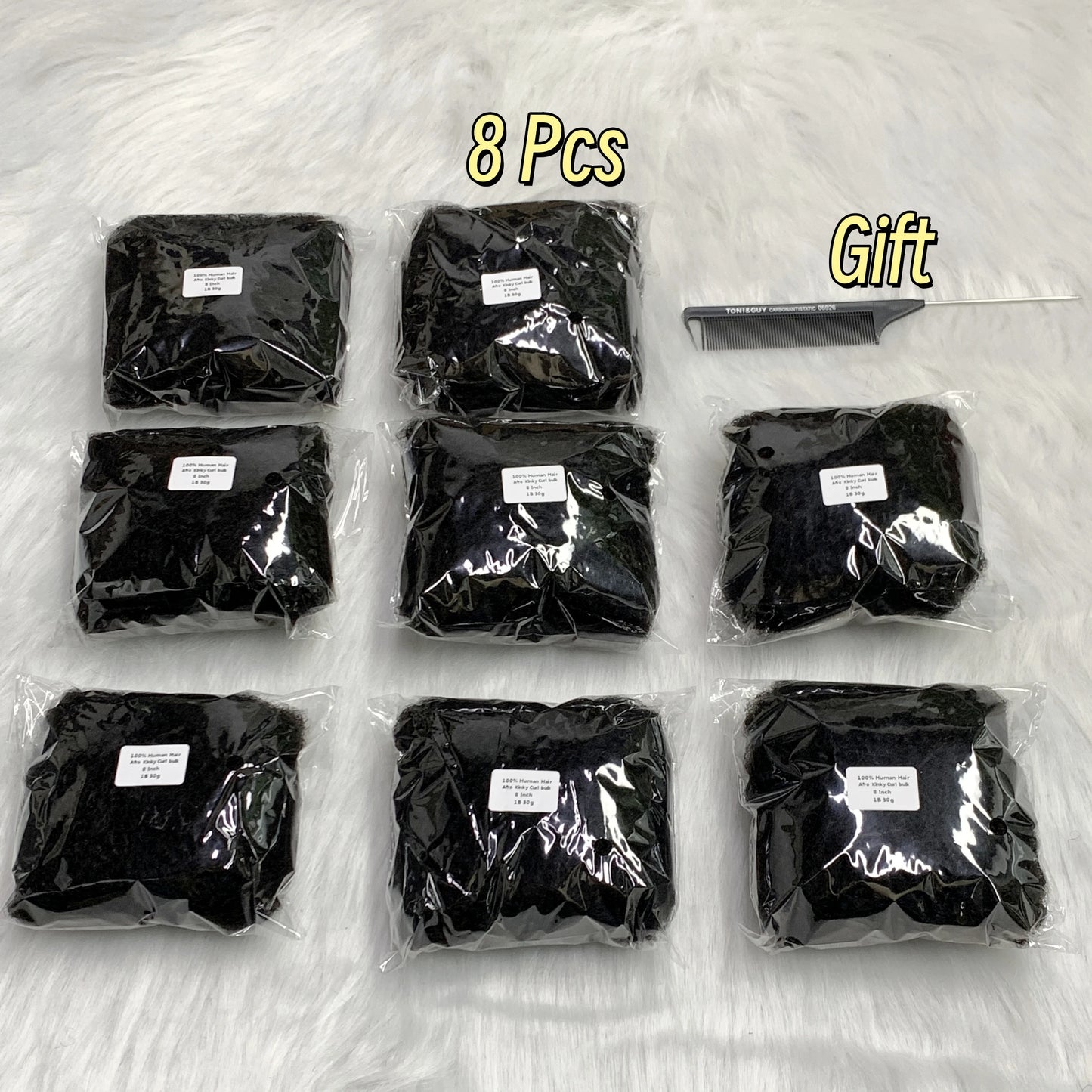 1Pc/30g Hair No Weft Brazilian Afro Kinky Curly Human Hair Bulk Remy Bulk for Braiding Extensions Natural Hai for Locs Braids