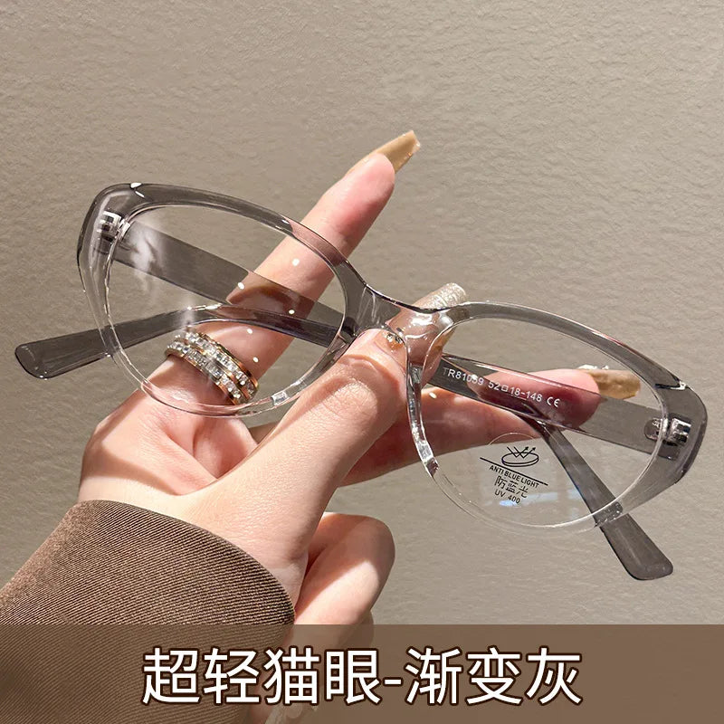 ZIROSAT 81059 New anti blue  Ultralight  TR90 Myopia Glasses Retro Square Optical Prescription Eyeglasses Frame For Men Or Women