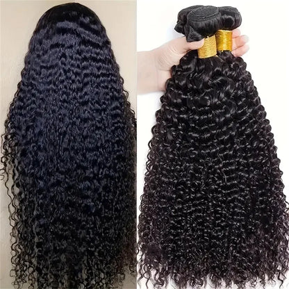 Deep Wave Human Hair Bundles Burmese Curly Hair Bundles 100% Human Hair Water Wave Original Natural Hair Extensions 1/3/4 Pieces