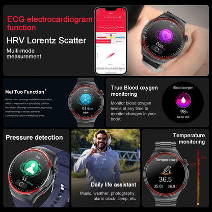 2025 New Nursing Health laser Cure Blood pressure Smart Watch Men Heart rate Pulse Sleep Bluetooth call Body Monitor Smartwatch