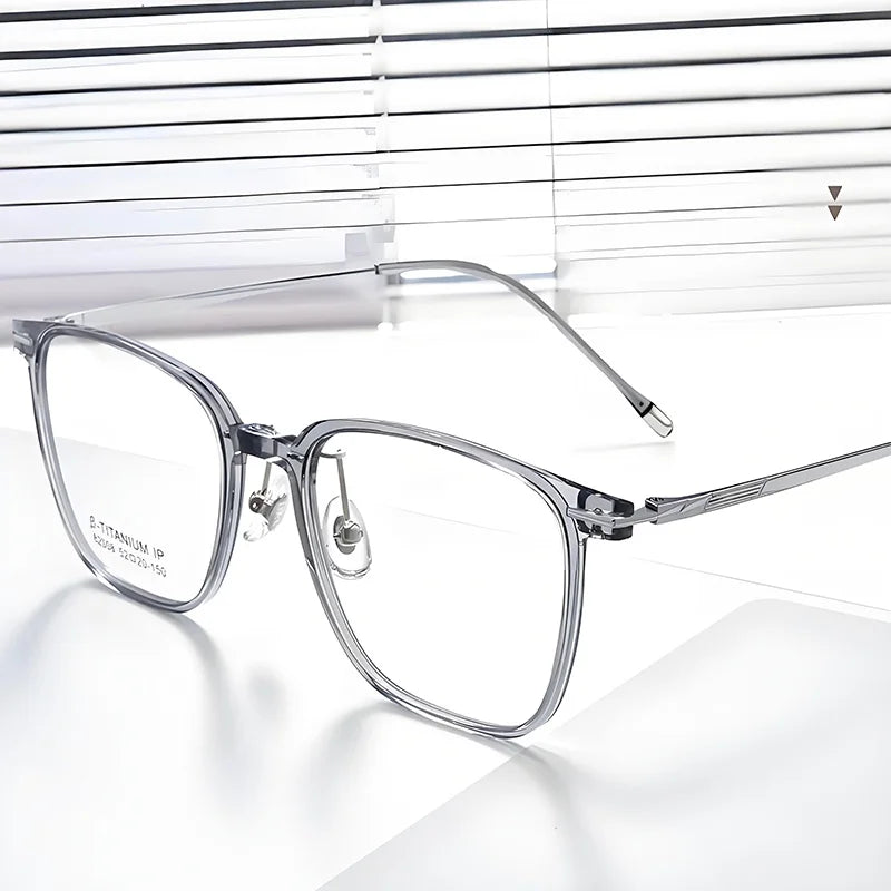 Ultralight TR90 β-Titanium Square Optical Frame for Women Flexible Anti-Slip Plastic Glasses for Daily Wear & Business Casual