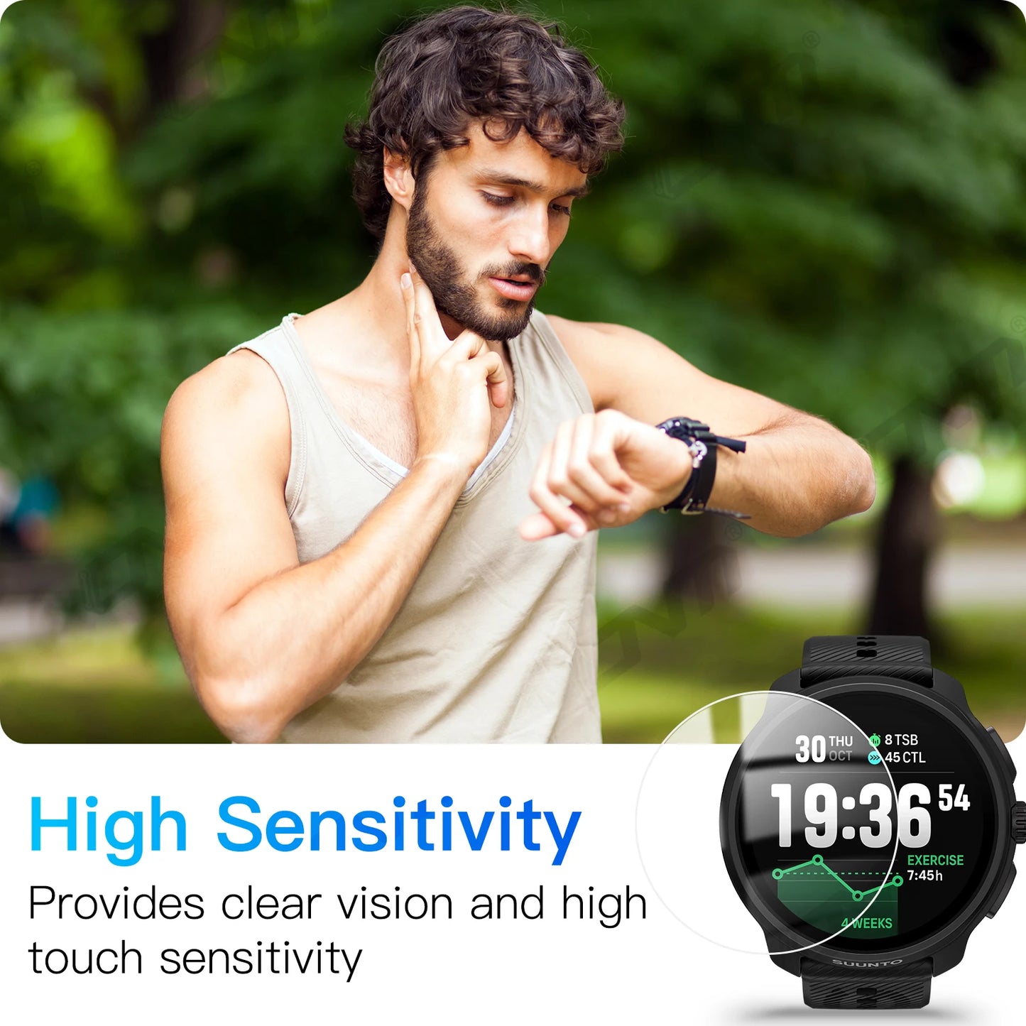 9H Premium Tempered Glass for Suunto Race 2 Smart Watch Clear HD Glass Screen Protector Film for Suunto Race 2 Accessories