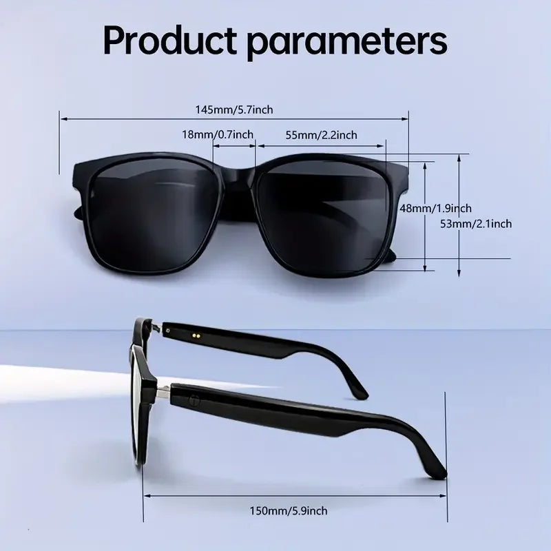 SENBONO 2025 New Smart Glasses with AI Translation Smart Glasses  Outdoor Sport Fishing Driving Sunglass for IOS Android Xiaomi