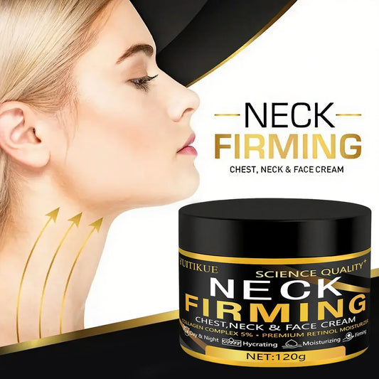 YUITIKUE Neck Firming Cream 120g - Retinol & 5% Collagen, Day/Night Moisturizer, Lifts Chest, Neck & Face, Anti-Aging