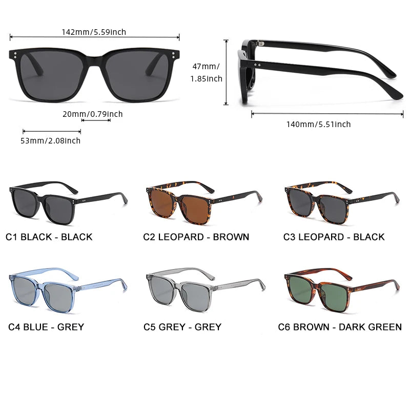 Stylish Polarized Sunglasses Men Women Classic Square Male Sun Glasses Fashion Outdoor Driving Shades UV400
