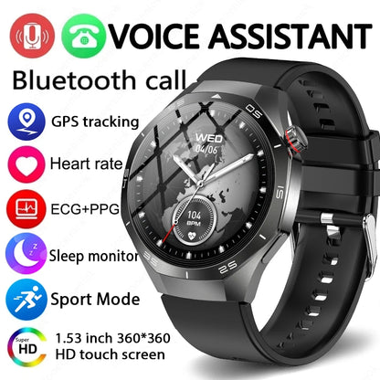 2025 NEW Watch GT5 PRO Smartwatch GPS Motion Trajectory HD Screen Bluetooth Call NFC Men Smart Watch Outdoor Sport Watches Men