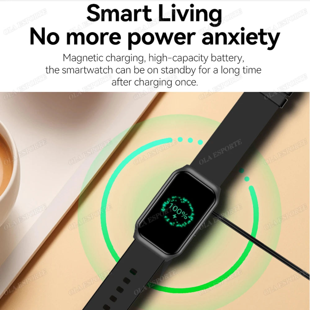 For Android IOS Smart Bracelet Women Smartwatch Men Heart Rate Blood Oxygen Waterproof Sport Smart Band Watch For Ladies +Gift