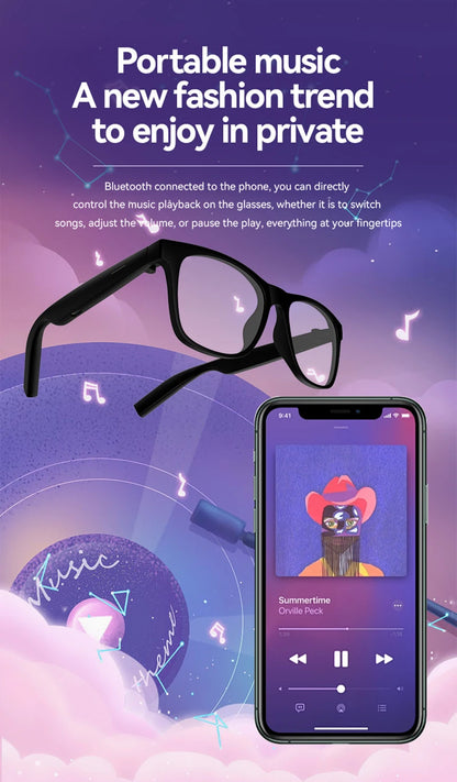 Smart Glasses Bluetooth Call Music Remote Control Camera Shoot Photo Wireless Headset Men Women Sunglasses For Android IOS Phone