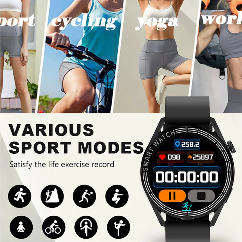 Smart Watch GT X Men Women 1.32 Full Touch Screen Sports Fitness Watch Bluetooth Call Android Phone Digital Multidial Smartwatch