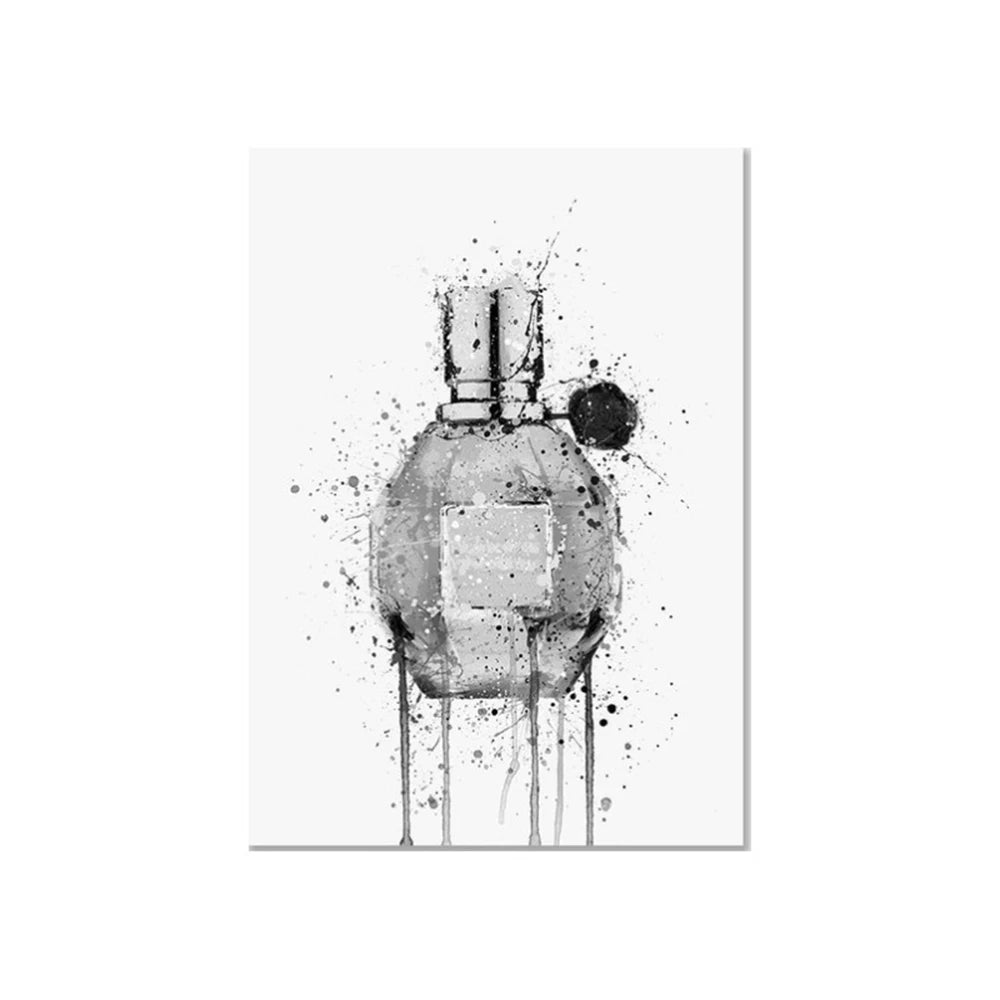 Abstract Street Graffiti Ink Style Perfume Stylized Wall Art Posters Home Room Decor Canvas Painting Mural Picture Print Artwork