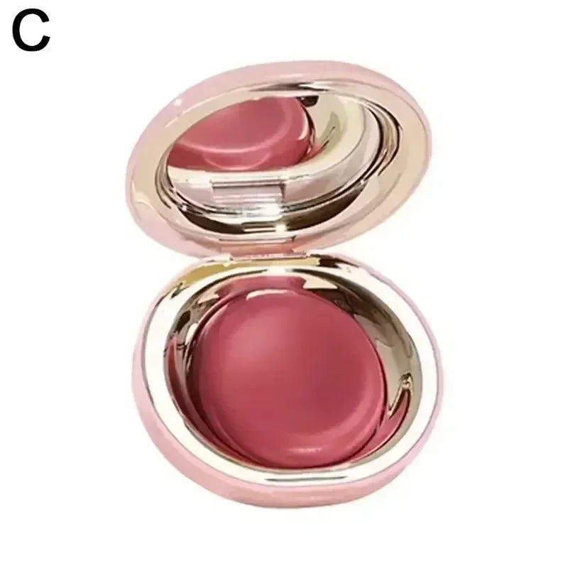 New Fashion ROSE BEAUTY Setting Powder With Mirror Liquid Blush Moisturizing Dual-use Waterproof Lip Glaze Rouge Smooth Makeup