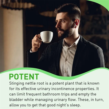 Stinging Nettle Root Capsules - Supports Prostate and Urinary Tract Health, Promotes Hair Growth, Reduces Urinary Frequency
