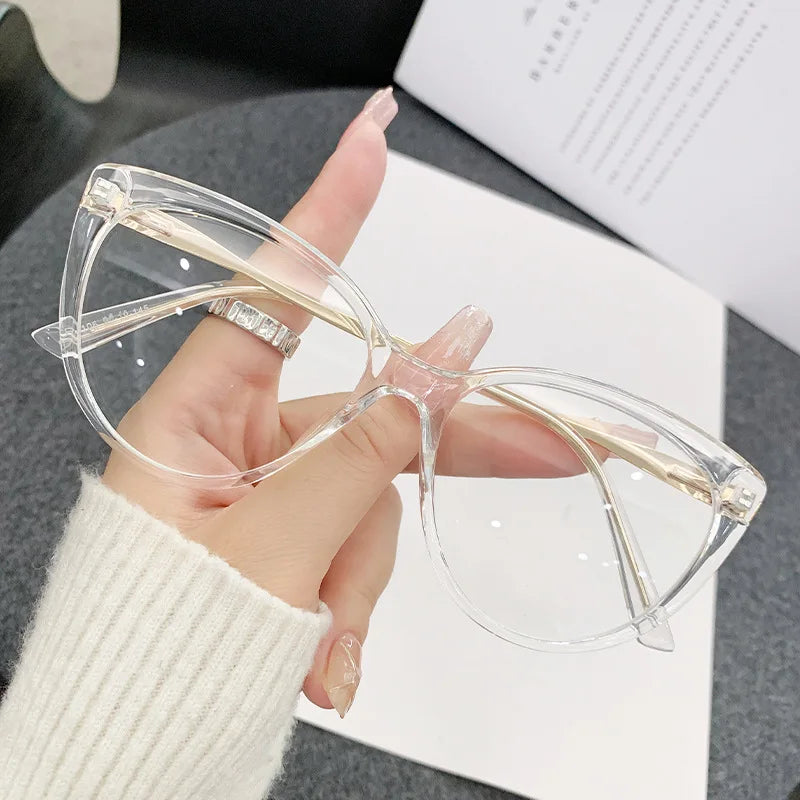 Cat Eye Shape Eyeglass Frames TR90 Material Blue Light Blocking Women's Frame Glasses Vintage Retro Style Eyeglasses