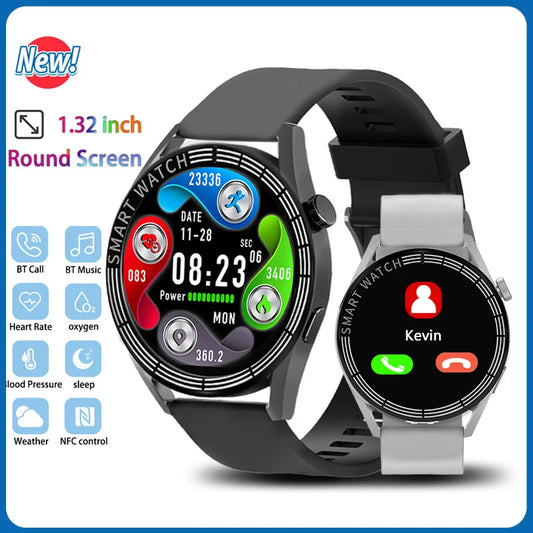 Smart Watch GT X Men Women 1.32 Full Touch Screen Sports Fitness Watch Bluetooth Call Android Phone Digital Multidial Smartwatch