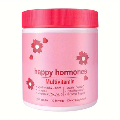 Women's Digestive & Nutritional Inositol Compound Vitamin Gummies for Happy Hormones - 30 Daily Servings