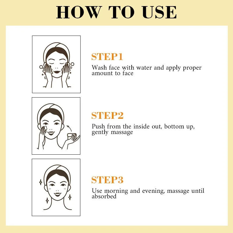 Turmeric VC Cream Smooths Wrinkles Collagen Hyaluronic Acid Improves Dull and Dry Skin Oil Control Moisturizing Cream 60g