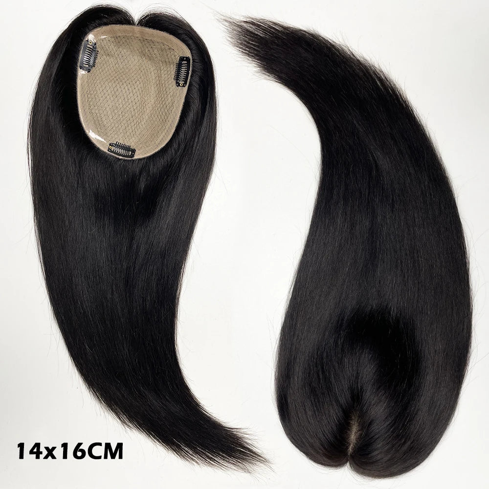 Silk Base Human Hair Women Toppers 4 Sizes Breathable Natural Scalp Top Virgin European Human Hair Pieces For Women