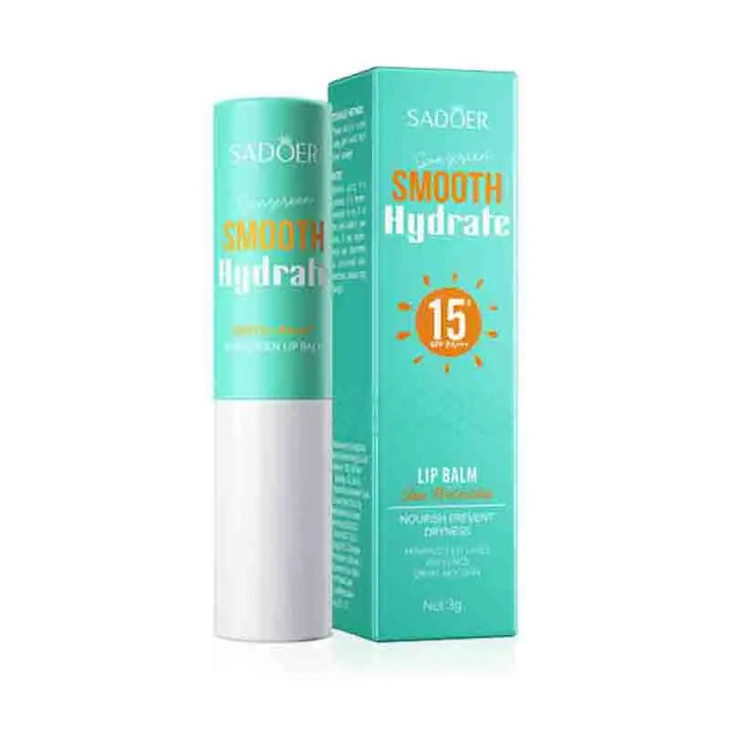 SADOER Lip Sunscreen Solar Blocker Lip Balm Moisturizing Anti Wrinkles Hydrating Whitening Lipstick For Lips Skin Care