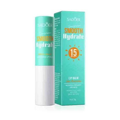 SADOER Lip Sunscreen Solar Blocker Lip Balm Moisturizing Anti Wrinkles Hydrating Whitening Lipstick For Lips Skin Care
