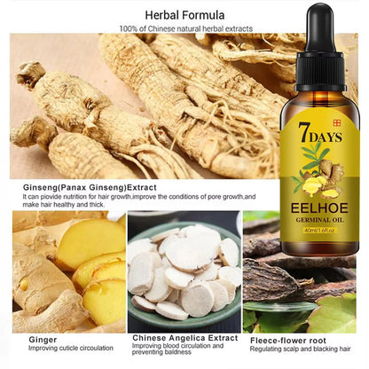Hair Growth Serum Fast Growing Hair Essential Oil Beauty Hair Care Dense Regrowth Ginger Hair Promoting Regeneration Care