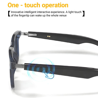 GT-51 HD AI Smart Glasses Chat 50mA*2 battery Battery Voice Assistant Control Camera Bluetooth Call Smart Glasses